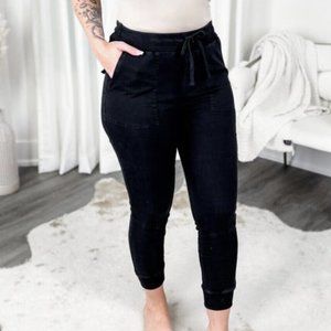 3X White Birch NWT Woman’s Black Jogger Elastic Waist Drawstring with Pockets